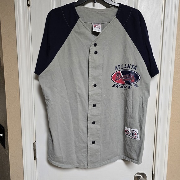 Other - Vintage RARE True Fan‎ MLB Men's Atlanta Braves Jersey Size L.